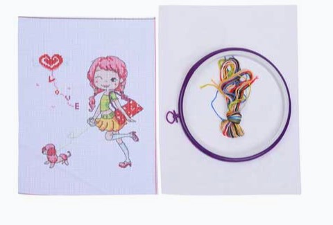 Набор для вышивания крестом 20,5 х 26 см, в ассортименте 10 дизайнов, M-10498