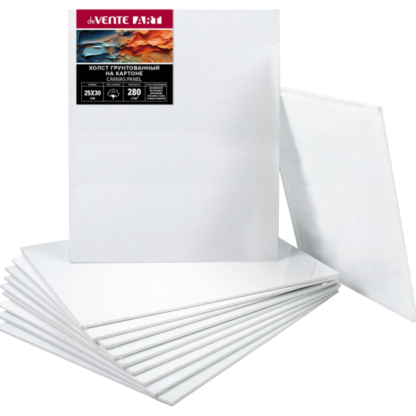Холст на картоне 25x30 см грунтованный 'deVENTE. ART' 100% хлопок 280 г;м²,  8150433