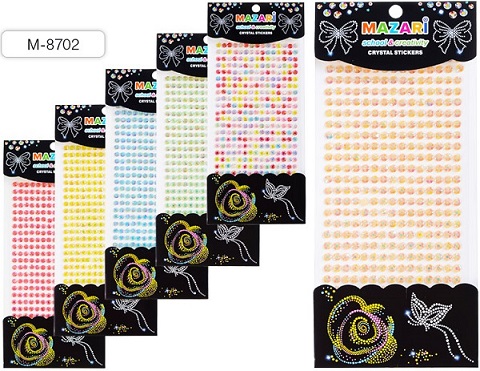 Стразы-наклейки акриловые КРУГ, M-8702