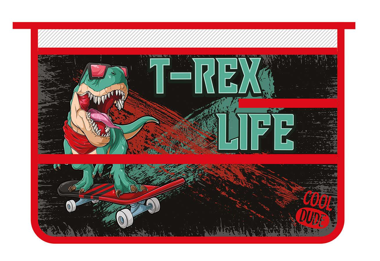 Папка для труда А4 пластиковая , молния сверху , T-REX, ПТР-2