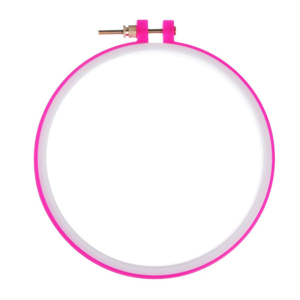 Пяльцы для вышивания розовые мал. 20 см